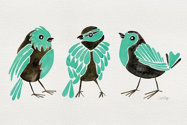 Cat Coquillette: Turquoise Finches by Cat Coquillette