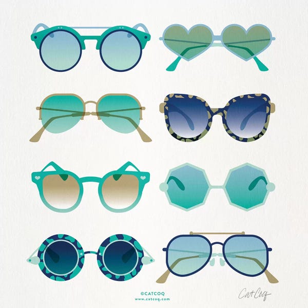 Barbiecore: Turquoise Sunglasses by Cat Coquillette