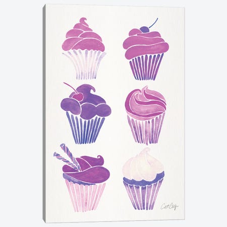 Unicorn Cupcakes Canvas Print #CCE443} by Cat Coquillette Canvas Print