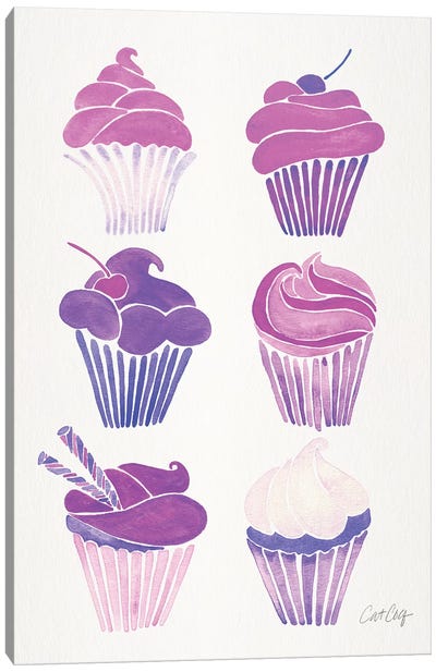 Unicorn Cupcakes Canvas Art Print - Cake & Cupcake Art