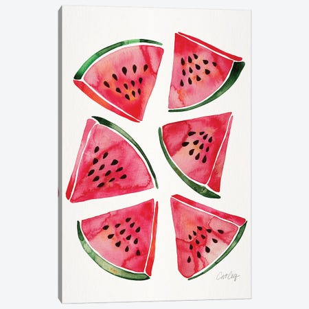 Watermelon Canvas Print #CCE445} by Cat Coquillette Canvas Art