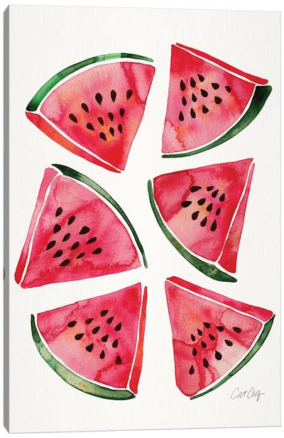 Watermelon Canvas Art Print - Cat Coquillette