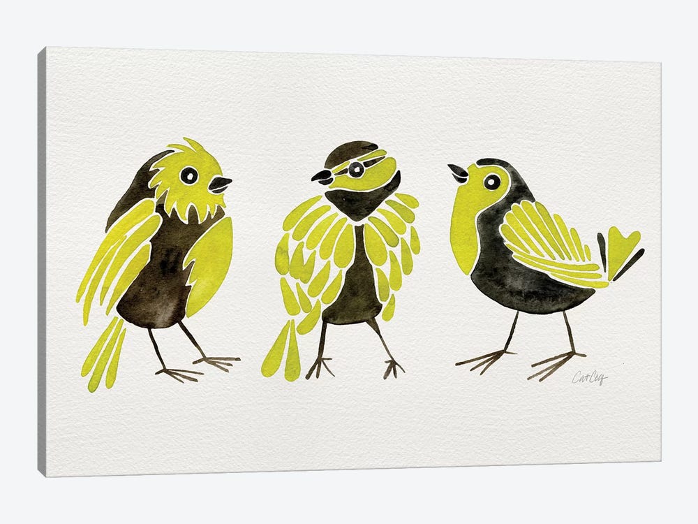 Yellow Finches by Cat Coquillette 1-piece Canvas Art