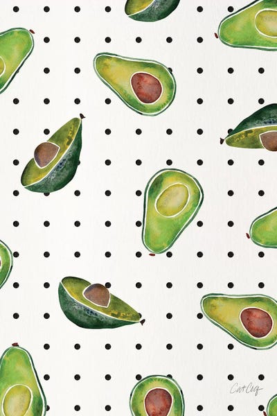 Cat Coquillette: Avocado Polka Dots by Cat Coquillette