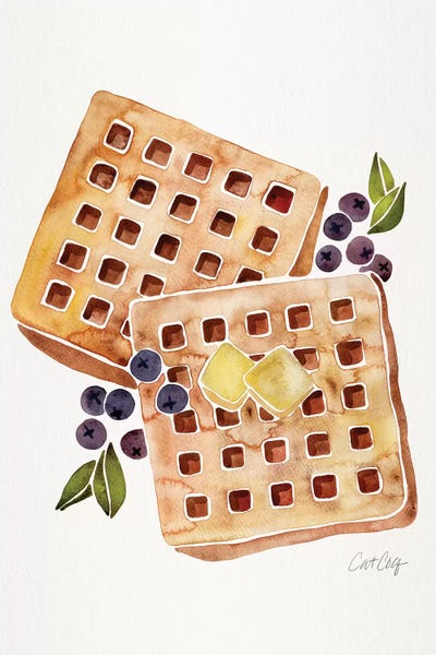 Minimalist Décor: Blueberry Breakfast Waffles by Cat Coquillette