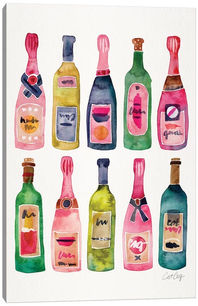 Champagne Canvas Art Print - Cat Coquillette