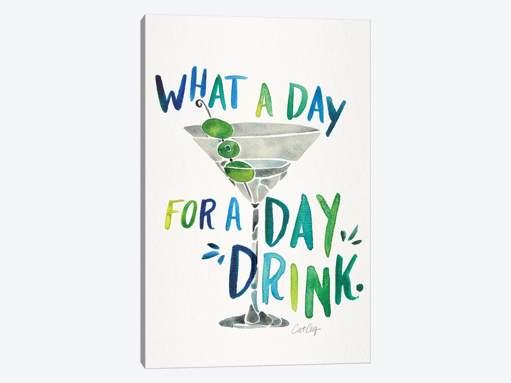 Green Blue - Day Drink by Cat Coquillette 1-piece Canvas Wall Art