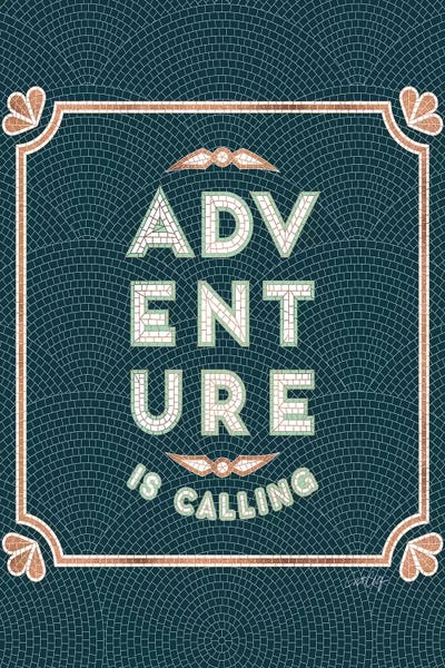 Mint Teal - Adventure Is Calling Mosaic by Cat Coquillette canvas print