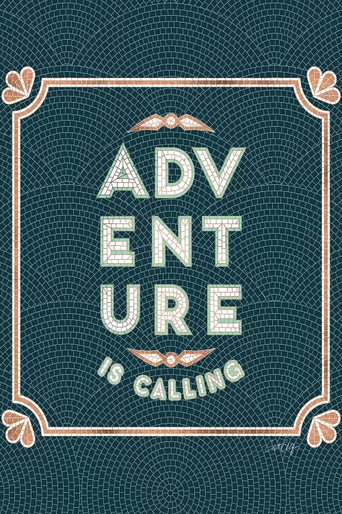 Mint Teal - Adventure Is Calling Mosaic