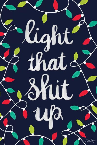 Witty Humor: Multi On Navy - Light That Shit Up by Cat Coquillette