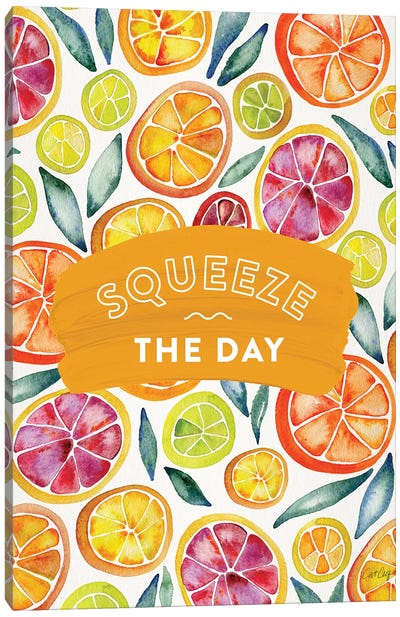 Multi-Squeeze The Day Canvas Art Print - Cat Coquillette