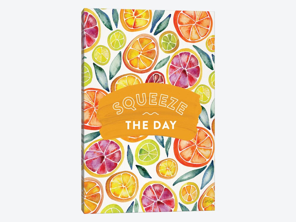 Multi-Squeeze The Day by Cat Coquillette 1-piece Canvas Wall Art