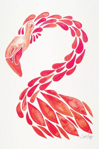 Pink - Miami Flamingo by Cat Coquillette metal wall art