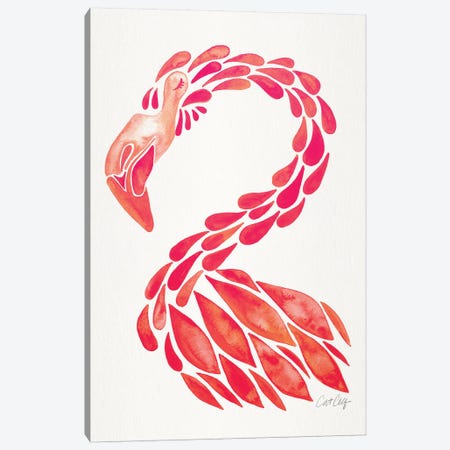 Pink - Miami Flamingo Canvas Print #CCE477} by Cat Coquillette Canvas Art Print
