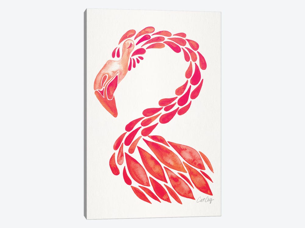Pink - Miami Flamingo by Cat Coquillette 1-piece Canvas Print