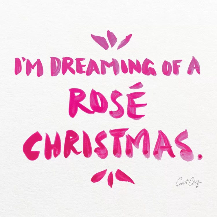 Pink - Rose Christmas by Cat Coquillette wall art