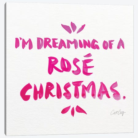 Pink - Rose Christmas Canvas Print #CCE479} by Cat Coquillette Canvas Art