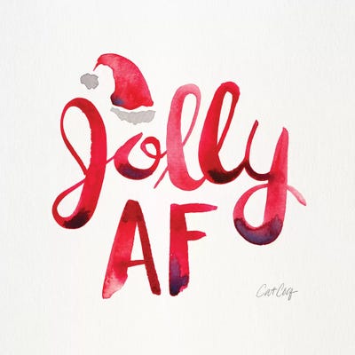 Red - Jolly AF by Cat Coquillette multi panel art