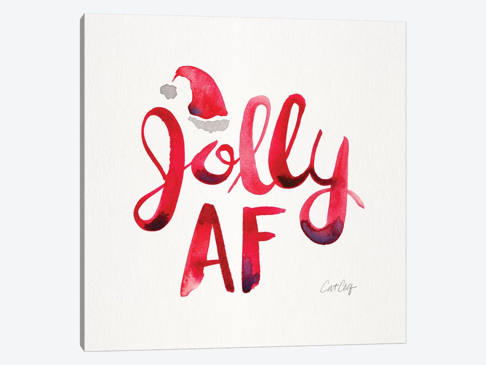 Red - Jolly AF by Cat Coquillette 1-piece Art Print