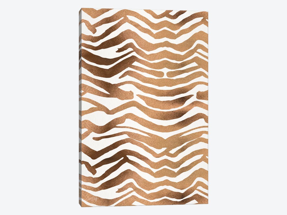 Rose Gold - Zebra Print by Cat Coquillette 1-piece Canvas Artwork