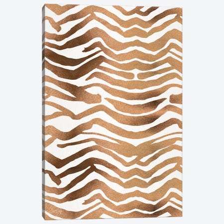Rose Gold - Zebra Print Canvas Print #CCE485} by Cat Coquillette Canvas Wall Art