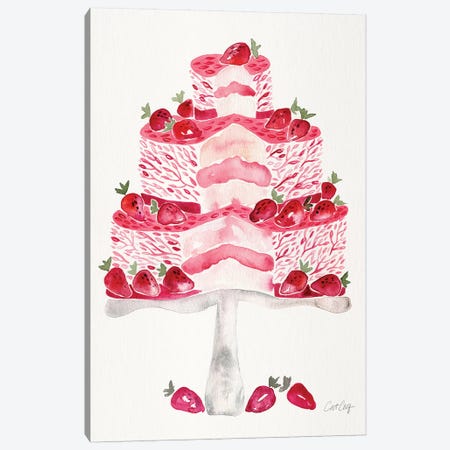 Strawberry Short Cake Canvas Print #CCE488} by Cat Coquillette Canvas Art Print