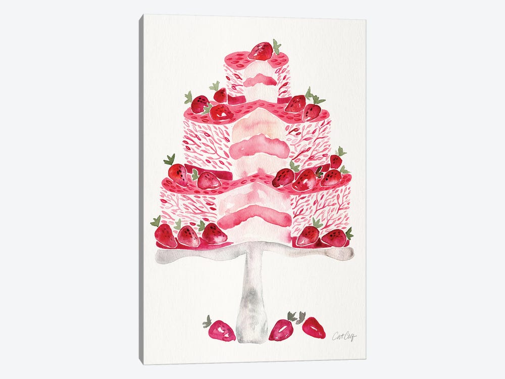 Strawberry Short Cake by Cat Coquillette 1-piece Canvas Print
