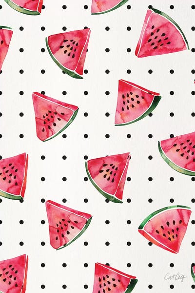 Polka Dot: Watermelon Polka Dots by Cat Coquillette