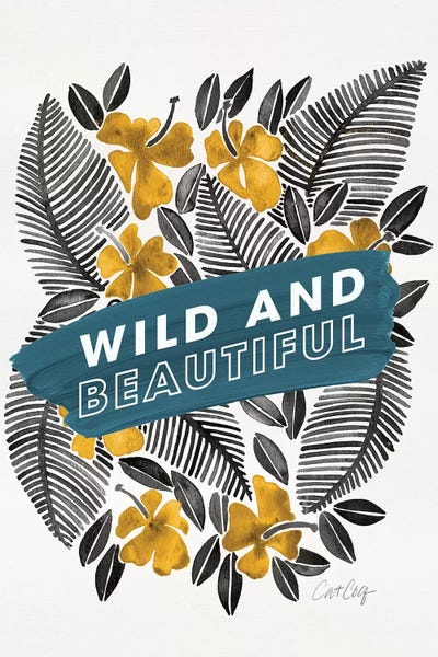 Yellow Blue - Wild And Beautiful by Cat Coquillette art print