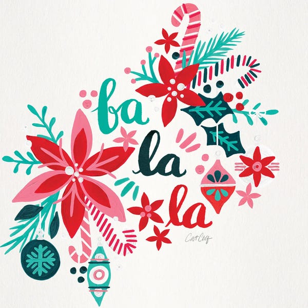 Christmas Signs & Sentiments: Fa La La – White by Cat Coquillette