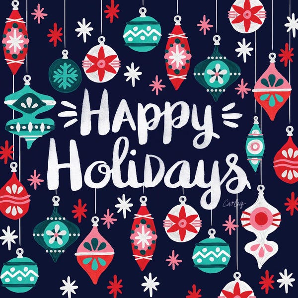 Cat Coquillette: Happy Holidays Navy by Cat Coquillette