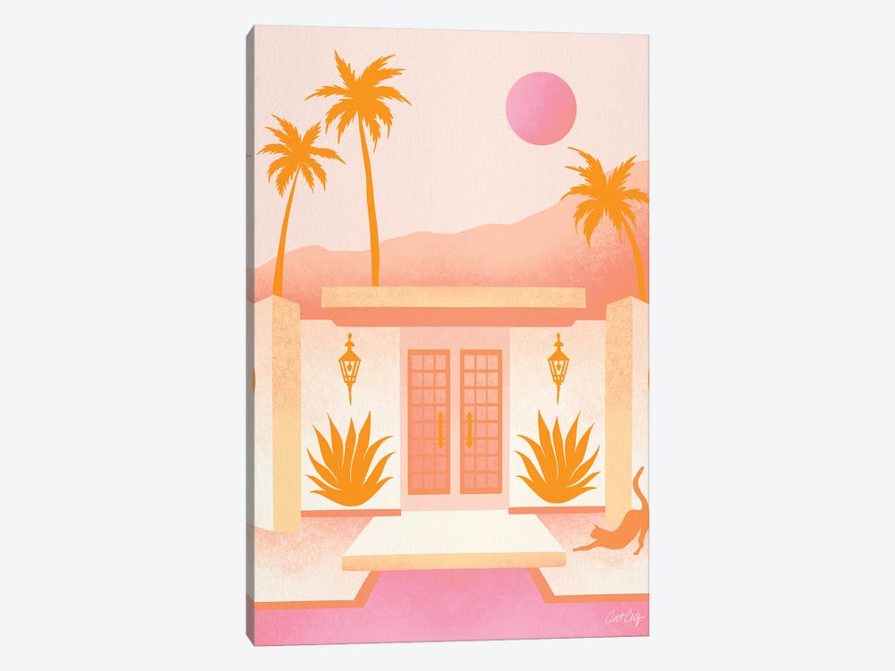 Palm Springs Home Tangerine by Cat Coquillette 1-piece Art Print