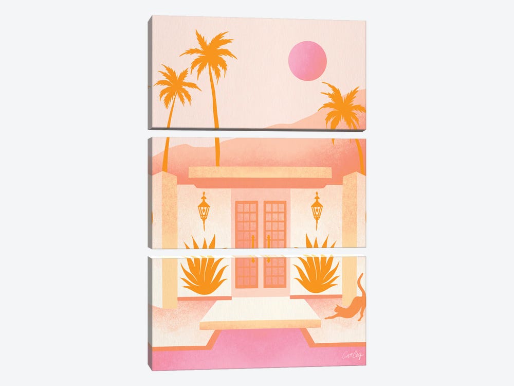 Palm Springs Home Tangerine by Cat Coquillette 3-piece Art Print