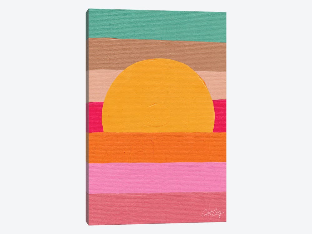 Sunset Waves Magenta by Cat Coquillette 1-piece Art Print