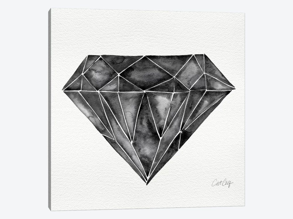 Black Diamond 1-piece Canvas Art