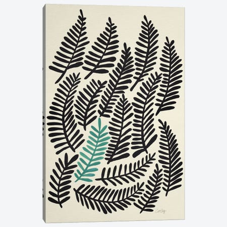 Black Fronds Canvas Print #CCE64} by Cat Coquillette Art Print