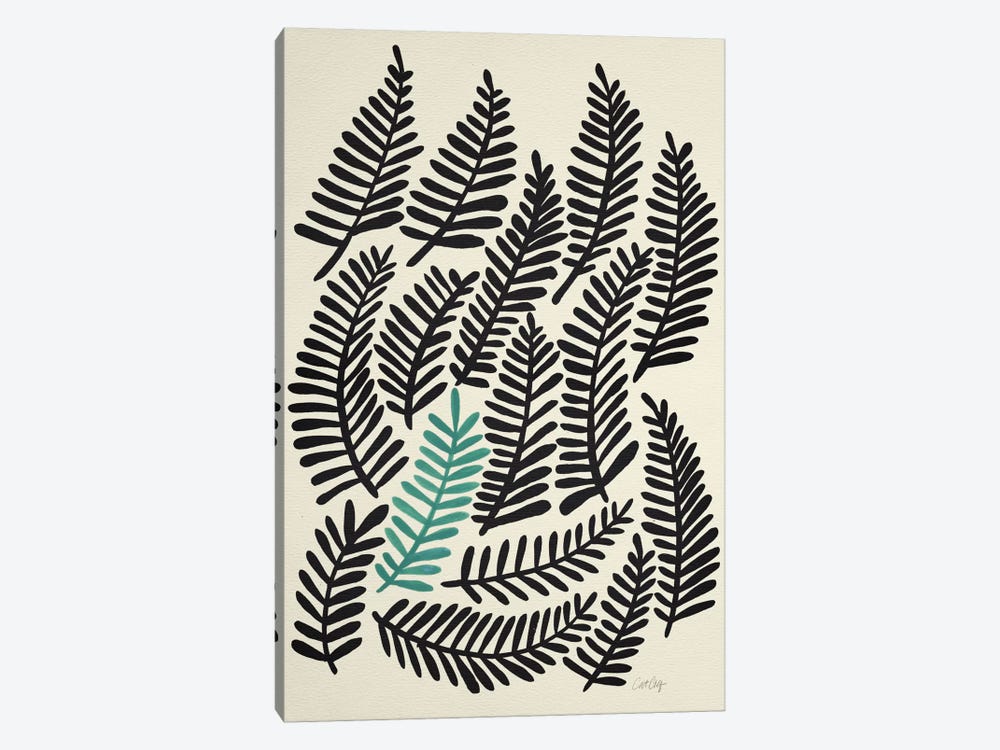 Black Fronds by Cat Coquillette 1-piece Canvas Print