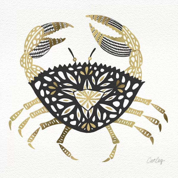 Crabs: Black Gold Crab by Cat Coquillette