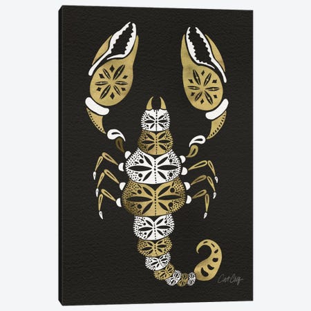 Black Gold Scorpion Canvas Print #CCE66} by Cat Coquillette Canvas Print