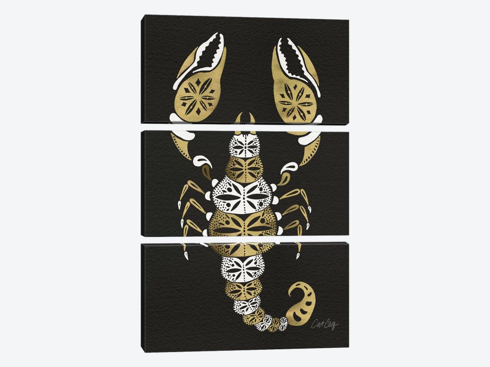 Black Gold Scorpion by Cat Coquillette 3-piece Art Print