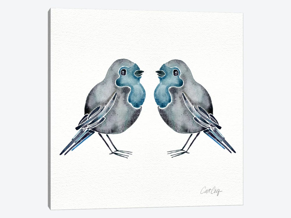Blue Birds by Cat Coquillette 1-piece Canvas Artwork