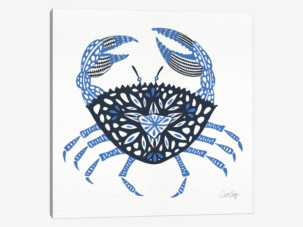 Blue Crab by Cat Coquillette 1-piece Canvas Art Print