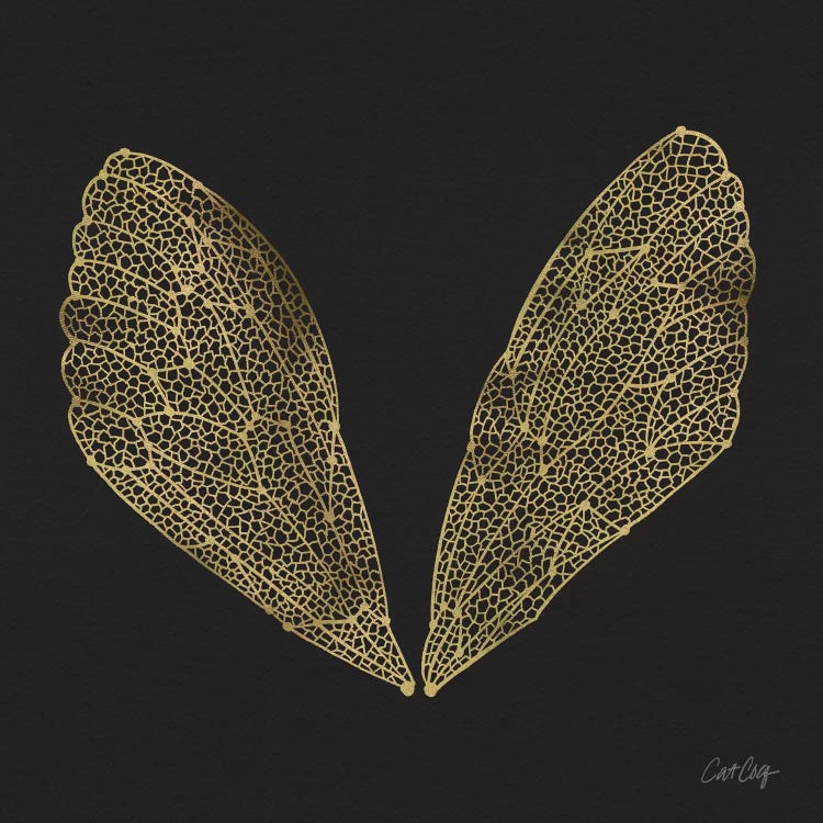 Cicada Wings Black Gold
