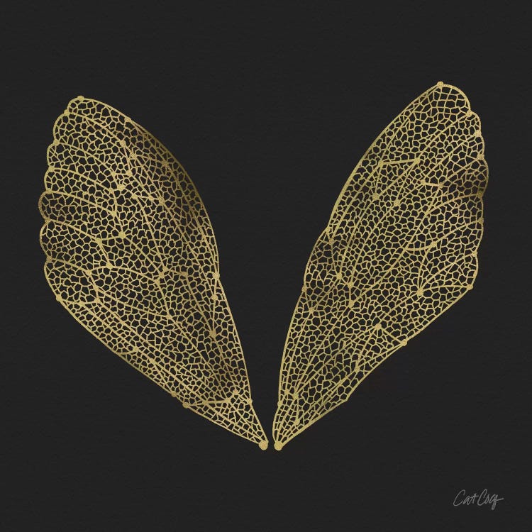 Cicada Wings Black Gold