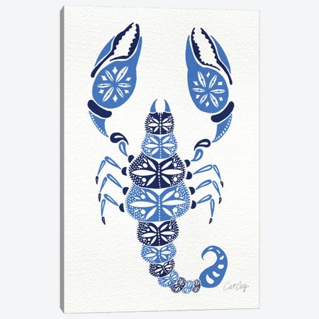 Blues Scorpion Canvas Print #CCE80} by Cat Coquillette Canvas Artwork