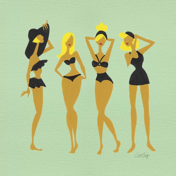 Women's Swimsuits: Bombshells Blonde Black by Cat Coquillette