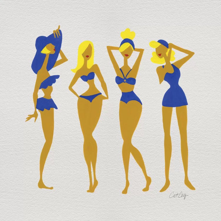 Bombshells Blonde White by Cat Coquillette wall art