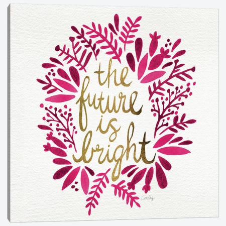 Bright Future Pink Canvas Print #CCE91} by Cat Coquillette Canvas Print