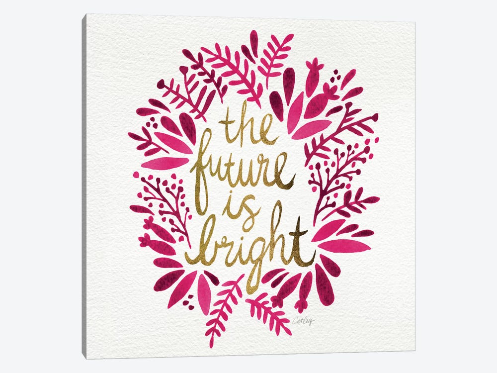 Bright Future Pink by Cat Coquillette 1-piece Art Print