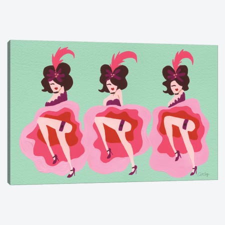 Cancan Mint Canvas Print #CCE96} by Cat Coquillette Canvas Artwork